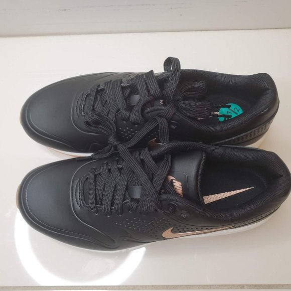 Nike women Air Max 1 G Golf Shoe AQ0865-002 Black Metall - Picture 3 of 10